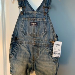 Boy’s Oshkosh B’gosh 12month jean overall shorts
